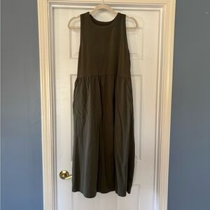 a new day Sleeveless Army Green Midi Dress, Large
